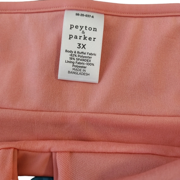 Peyton & Parker Swim Tankini Top Womens 3X Floral Tropical Halter Tie Neck Beach - Picture 6 of 9